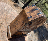Large Hand-Carved Apothecary Cabinet