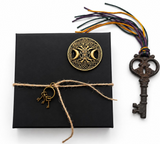 Hecate Skeleton Key Talisman | Consecrated Altar Charm | Witchcraft Gift | Triple Moon Keepsake Box