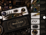 MoonScribe Peacock Feather Quill Set