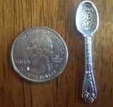 Set of 2 Tiny Vintage Tibet Silver Incense Spoons
