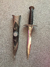 Athame / Dagger - Pentagram Celtic Stainless Steel Double Sided Unsharpened Blade (dagg-1004)