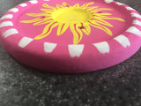 Ceramic Incense Burner Cones Sticks Thick Hand Painted 4 Inches (Sol)