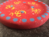 Ceramic Incense Burner Cones Sticks Thick Hand Painted 4 Inches (Ohm)