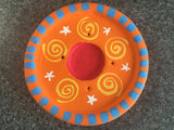 Ceramic Incense Burner Cones Sticks Thick Hand Painted 4 Inches (Spirals)