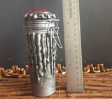 Empty Witchcraft Spell Jar Handmade Pewter Black Glass Jewel Top Hinged for Rituals