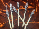 Witch's Needle Porcupine Quill Wand Crystal Point