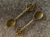 Mini Vintage Tibet Bronze Incense Spoon and/or Fork Hand Cast