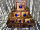 Apothecary Chest 10 Drawers Ceramic Knobs Extra Large 10 Inches Heavy Handmade