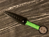Athame / Dagger - Black Split Blade Dagger with Celtic Knot and Black Glass 6.5 Inches (dagg-1030)