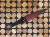 Athame / Dagger - Small - Black / Red Metallic Black Glass Stone 6.5 Inches (MINI-1021)