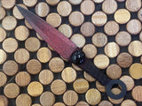 Athame / Dagger - Small - Black / Red Metallic Black Glass Stone 6.5 Inches (MINI-1021)
