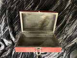Red Metallic Metal OM Leaf Box - 6x3.5x2 Inches Handmade