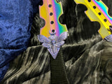 Athame / Dagger - Small - Aurora Borealis Death Head Moth Horned God 7.5 Inches (MINI-1000)