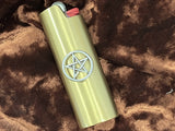 Lighter Case for Bic with Pagan Symbols - One Lighter Metal Metallic Color