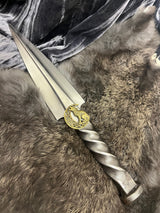 Athame Celtic Wolf Moon Hand Forged Railroad Spike 10.5 Inches Heavy Ceremonial Blade (DAGG-1130)