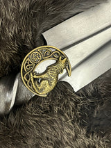 Athame Celtic Wolf Moon Hand Forged Railroad Spike 10.5 Inches Heavy Ceremonial Blade (DAGG-1130)