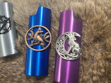 Lighter Case for Bic with Pagan Symbols - Metal Metallic Color