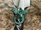 Athame Patina Dragon Hand Forged Railroad Spike 10.5 Inches Heavy (dagg-1105) Ceremonial Blade