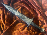 Athame - Horned Moth Celtic Stainless Steel Double Sided Unsharpened Blade (DAGG-1131)