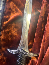 Athame - Horned Moth Celtic Stainless Steel Double Sided Unsharpened Blade (DAGG-1131)