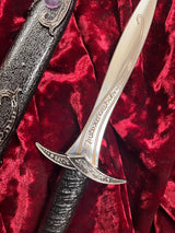 Athame - Amethyst Celtic Stainless Steel Double Sided Unsharpened Blade (DAGG-1132)