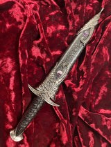 Athame - Amethyst Celtic Stainless Steel Double Sided Unsharpened Blade (DAGG-1132)