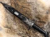 Athame - Raven Moon Midnight Celtic Stainless Steel Double Sided Unsharpened Blade (DAGG-1133)