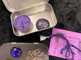 Travel Altar Tin: Witchcraft Kit with Pentacle Candle & Charm