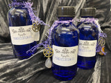 Manifestation Oil 30ml Blue Cobalt Glass Bottle with Pentacle and Gemstone
