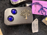 Travel Altar Tin: Witchcraft Kit with Pentacle Candle & Charm