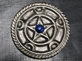 Chest - Stained Bronze Metal Horned God Pentacle Celtic Handmade 9.5" x 6.5" x 3.5"