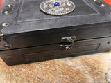Chest - Stained Bronze Metal Horned God Pentacle Celtic Handmade 9.5" x 6.5" x 3.5"