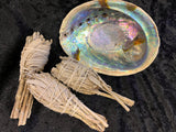 Smudging Gift Three White Sage Torches and One Large 6"+ Abalone Shell