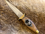 Athame - Brass and Wood Handle 7.5 inches Samhain Bat Black