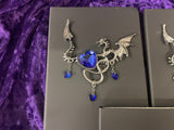 Dragon Heart Leather Journal: Lined Paper, Elastic Closure Choice of Black, Red or Blue
