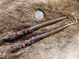 Joined Candles Dressed Dragons Blood Rose Petals Lavender Attraction Valentines 8 Inch Handmade - Set of Two Soy candles - joined