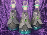 Hand Painted Ombre Glass Jar: Gemstone & Crystal Cork
