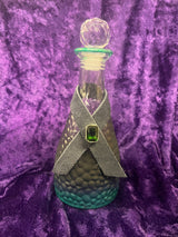 Hand Painted Ombre Glass Jar: Gemstone & Crystal Cork