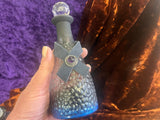 Amethyst Gemstone Glass Jar: Textured Blue Ombre Decor