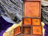 Handmade Red Mango Wood Box: Viking Raven Vegvisir 8x8x3 Heavy