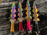Rainbow Athame Set: Small Decorative Daggers, Altar Pieces (Lot of 4)