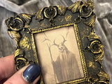 Druid of the Forest Frame Creepy Witchy Theme Handmade Small OOAK (Square)