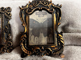 Antiqued Witchy Frames: Black Candles, Moth, Dancing Witches - Set of 3