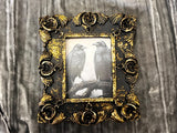 Ravens Antiqued Frame Creepy Witchy Theme Handmade Small OOAK