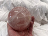 4 Pounds + Rose Quartz Crystal Ball Sphere Heavy Specimen (2)