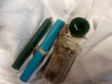 Ritual Jar: Prosperity Spell Candle, Herbs & Gemstones + Ritual - Gift Set