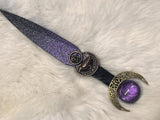 Raven Moon Athame - Ritual Dagger, Wiccan Altar Tool, Pentacle Knife, Witchcraft Gift, Ceremonial Blade, Pagan Tool