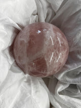 4 Pounds + Rose Quartz Crystal Ball Sphere Heavy Specimen (2)