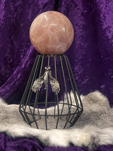 Lilith Rose Quartz Crystal Ball Sphere Heavy Specimen with Stand 3lbs12oz OOAK