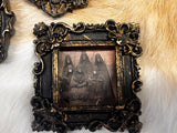 Magnets 3 antiqued frames lot samhain witchy theme OOAK handmade gift (C)